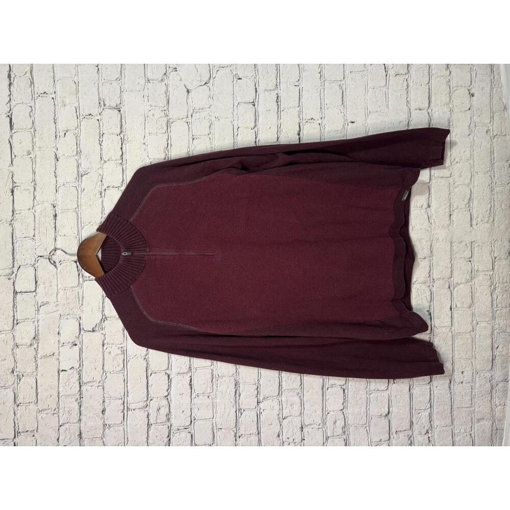 Eddie‎ Bauer Men's Burgundy Half-Zip Sweater - Size TL